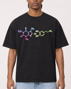 Mockup Boxy Heavyweight Tee Black male close-up 25