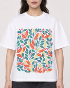 Mockup Boxy Heavyweight Tee White female close-up 03