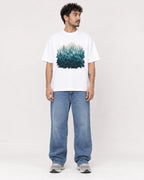 Mockup Boxy Heavyweight Tee White male full-body 42