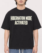 Mockup Boxy Heavyweight Tee Black male close-up 03