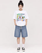Mockup Boxy Heavyweight Tee White female full-body 41