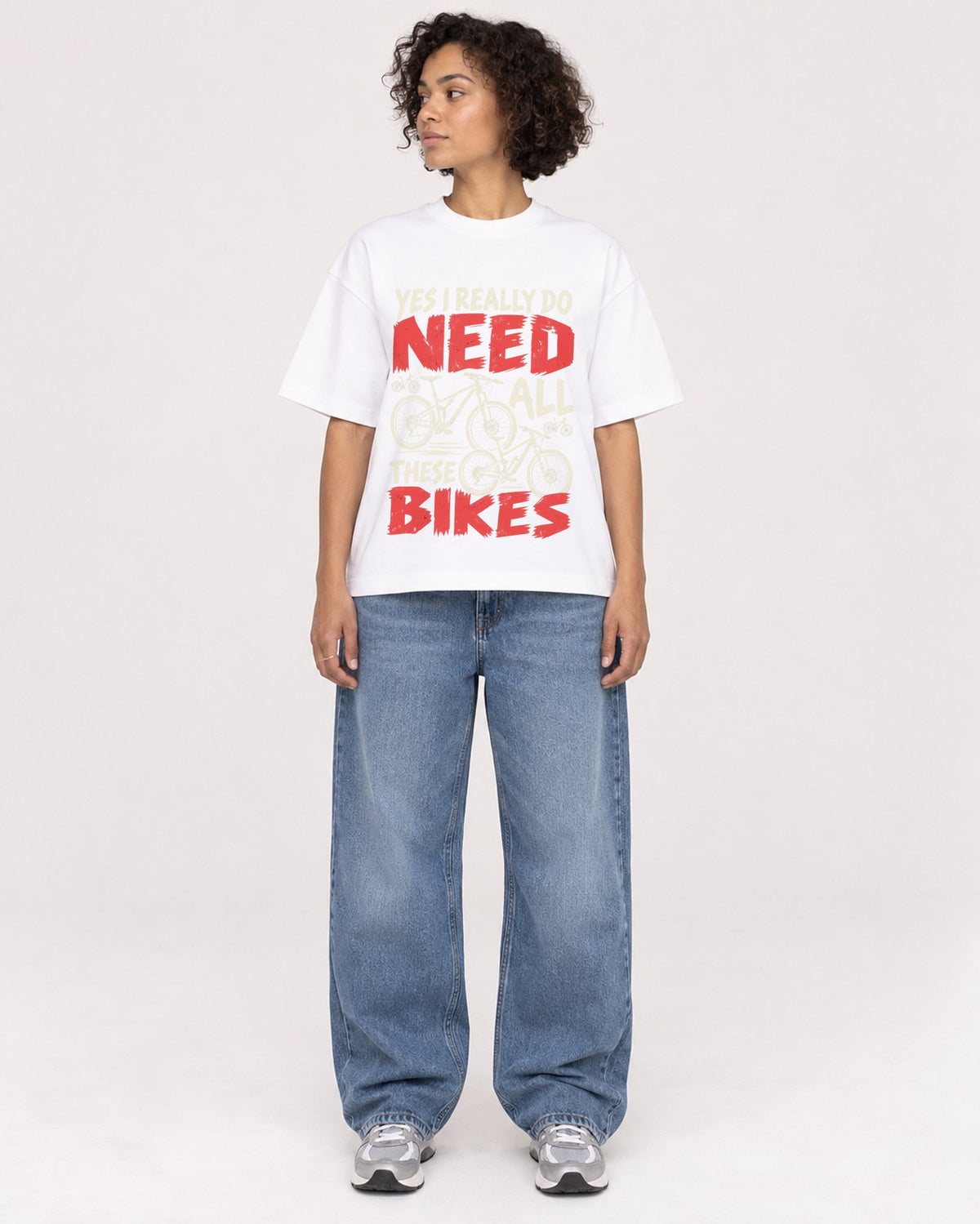 Mockup Boxy Heavyweight Tee White female full-body 40