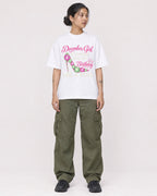 Mockup Boxy Heavyweight Tee White female full-body 12