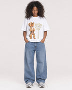 Mockup Boxy Heavyweight Tee White female full-body 05