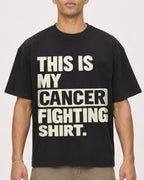 Mockup Boxy Heavyweight Tee Black male close-up 20
