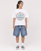 Mockup Boxy Heavyweight Tee White female full-body 16