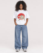 Mockup Boxy Heavyweight Tee White female full-body 05