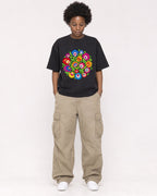 Mockup Boxy Heavyweight Tee Black female full-body 14