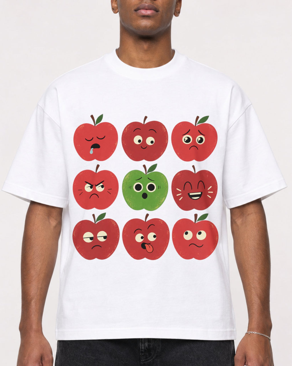 Mockup Boxy Heavyweight Tee White male close-up 15