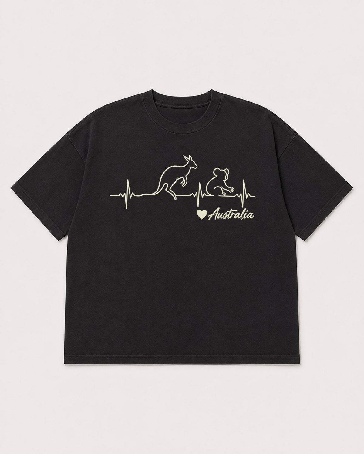 Mockup Boxy Heavyweight Tee Black product