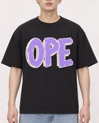 Mockup Boxy Heavyweight Tee Black male close-up 01