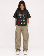 Mockup Boxy Heavyweight Tee Black female full-body 06