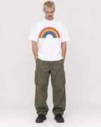 Mockup Boxy Heavyweight Tee White male full-body 39