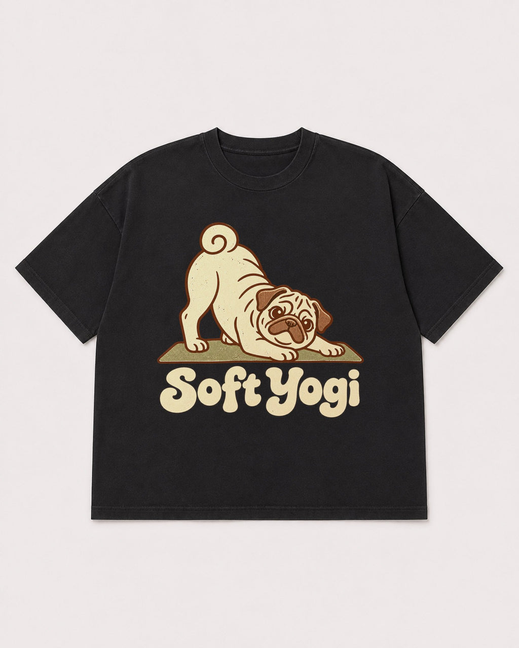 Mockup Boxy Heavyweight Tee Black product