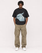 Mockup Boxy Heavyweight Tee Black male full-body 04