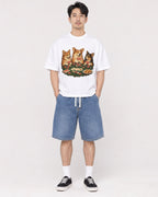 Mockup Boxy Heavyweight Tee White male full-body 13