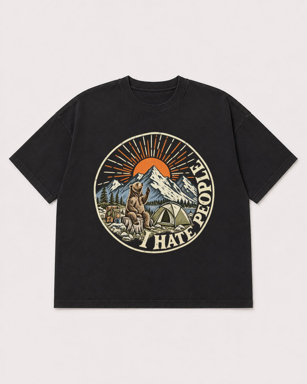 Mockup Boxy Heavyweight Tee Black product