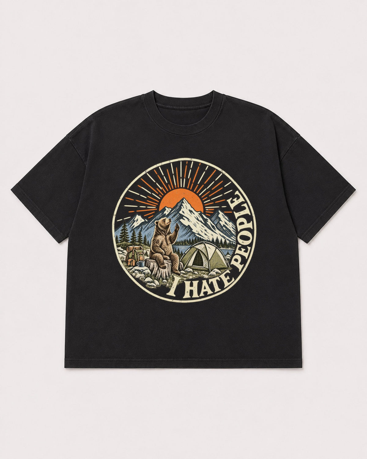 Mockup Boxy Heavyweight Tee Black product