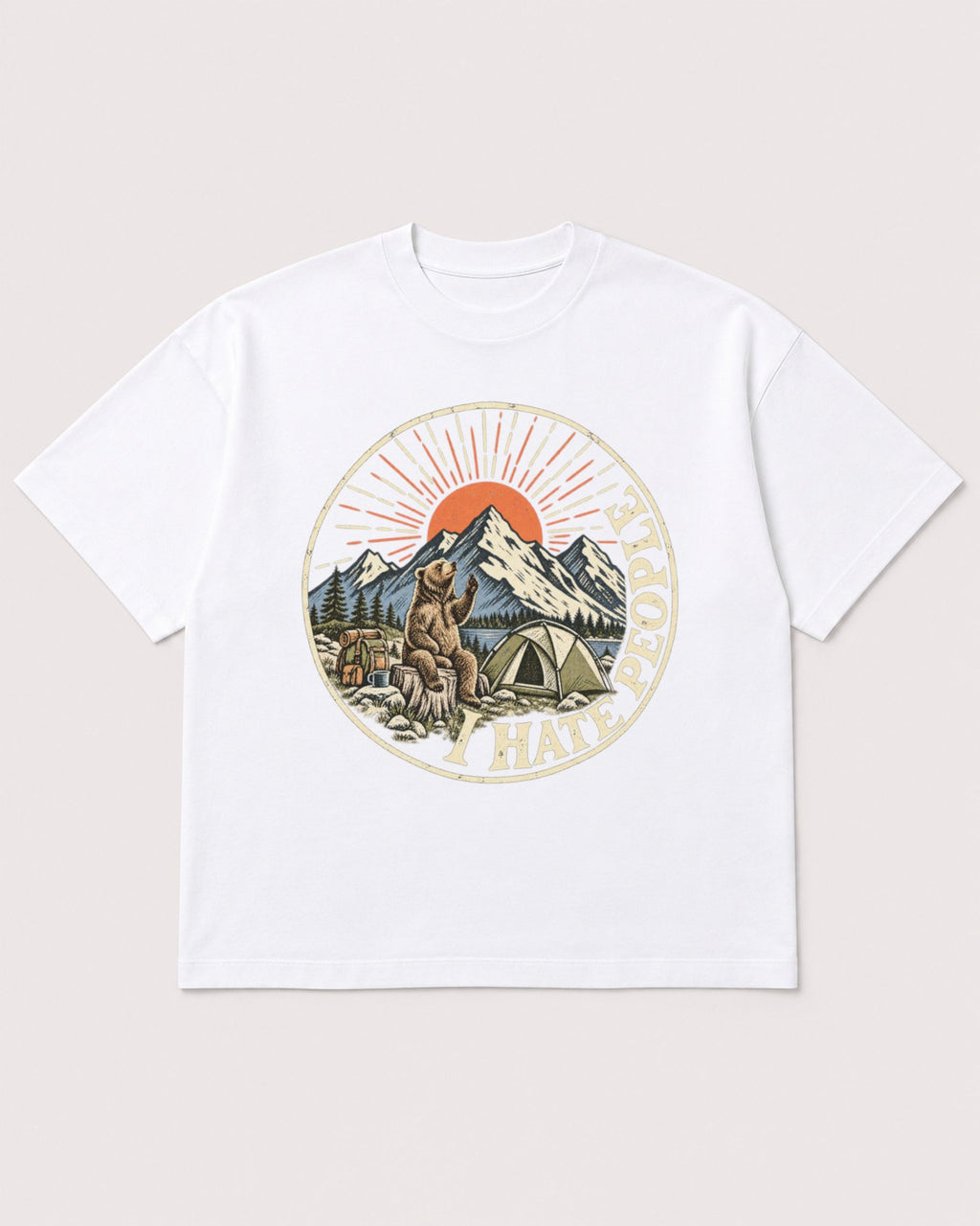 Mockup Boxy Heavyweight Tee White product
