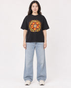 Mockup Boxy Heavyweight Tee Black female full-body 03