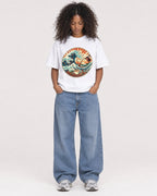 Mockup Boxy Heavyweight Tee White female full-body 05
