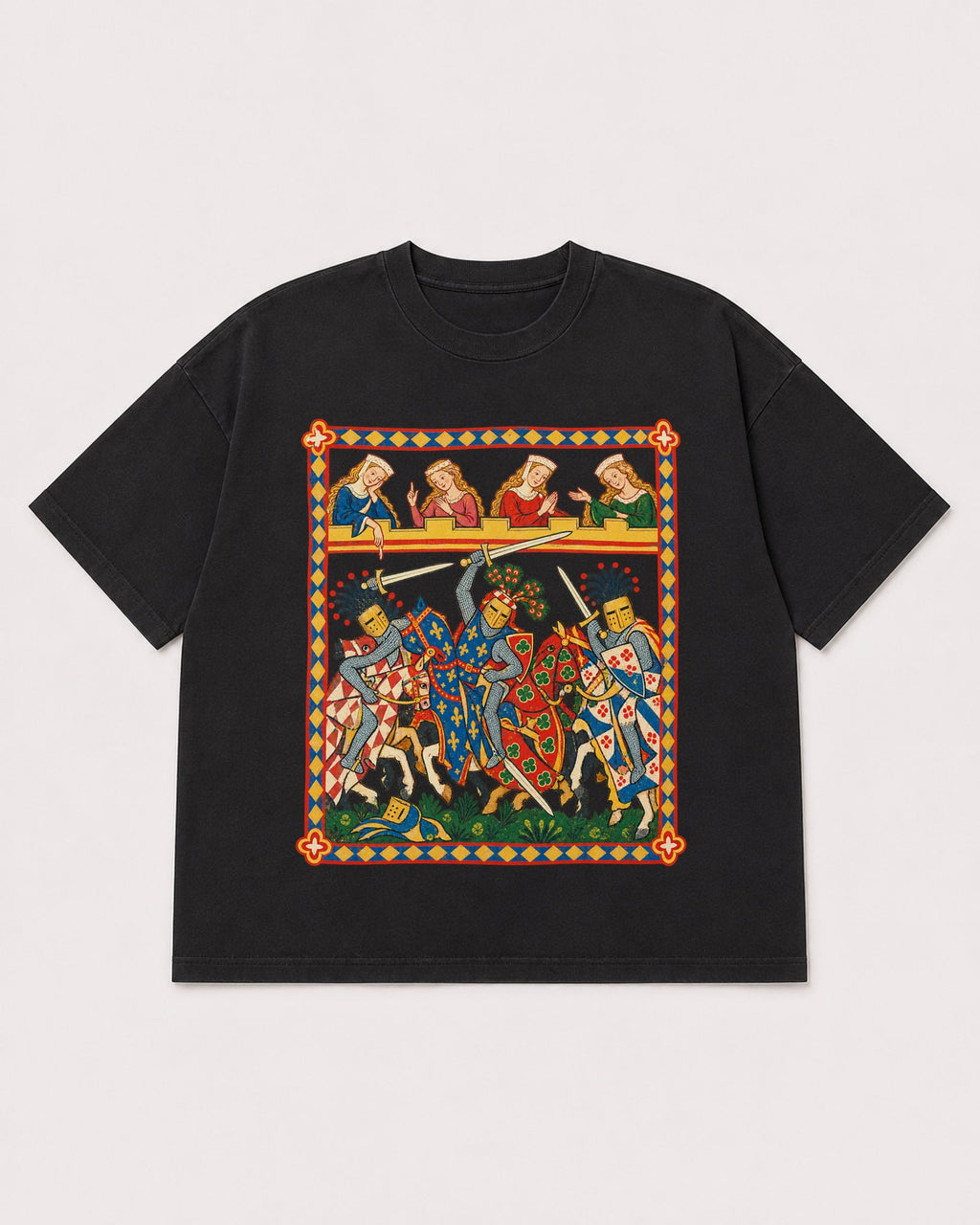 Mockup Boxy Heavyweight Tee Black product