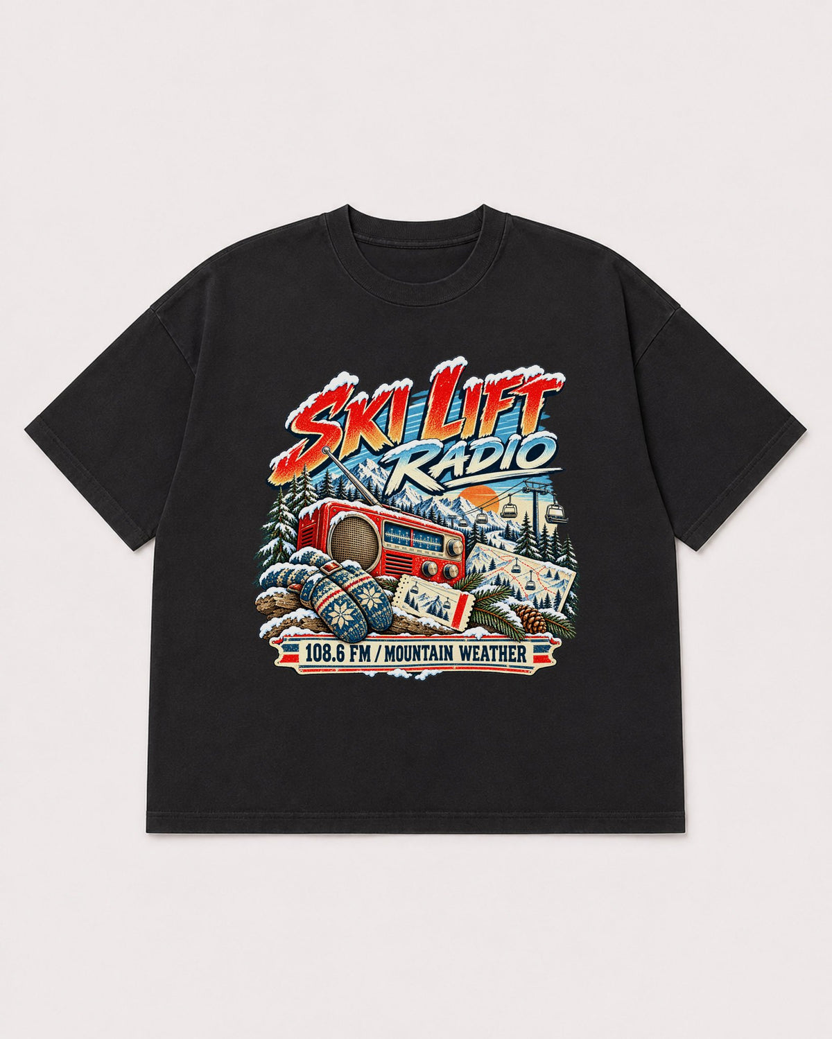 Mockup Boxy Heavyweight Tee Black product