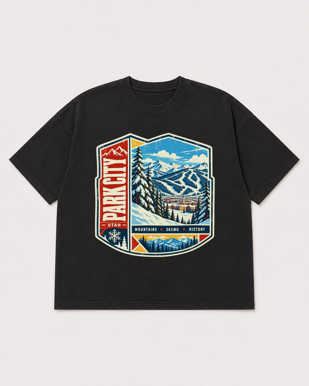 Mockup Boxy Heavyweight Tee Black product