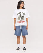 Mockup Boxy Heavyweight Tee White female full-body 36