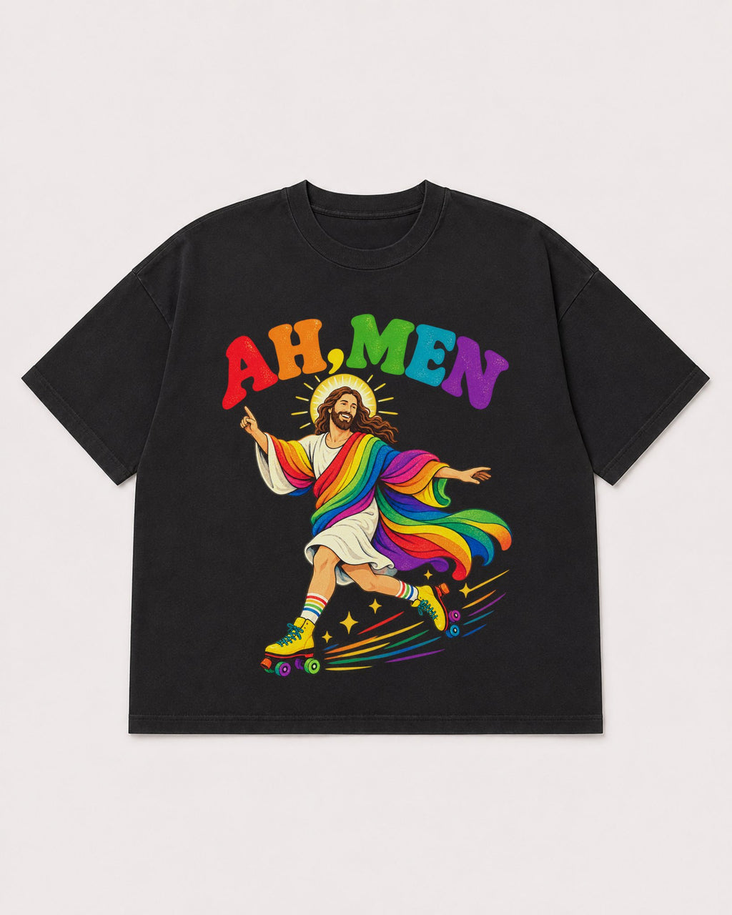 Mockup Boxy Heavyweight Tee Black product