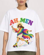 Mockup Boxy Heavyweight Tee White female close-up 42