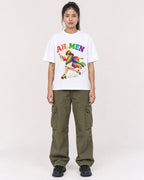 Mockup Boxy Heavyweight Tee White female full-body 42