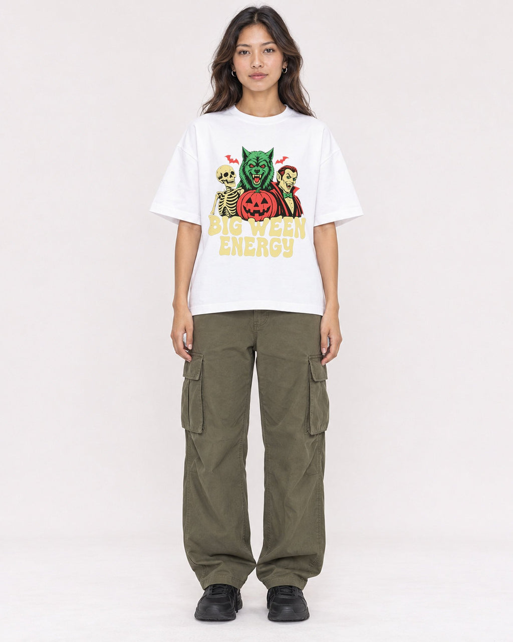 Mockup Boxy Heavyweight Tee White female full-body 02