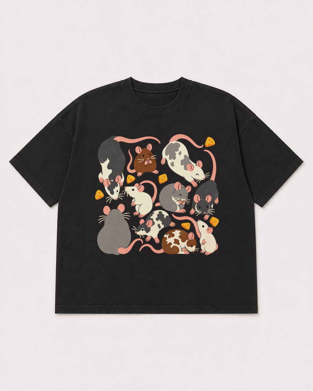 Mockup Boxy Heavyweight Tee Black product