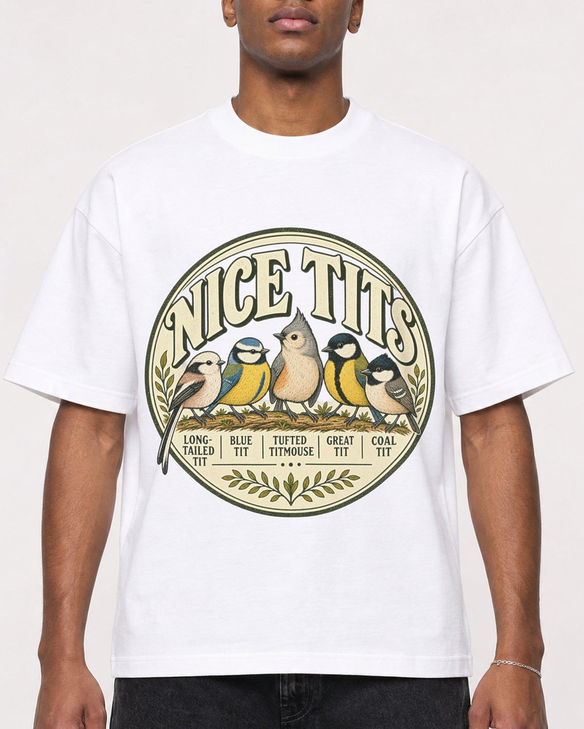 Mockup Boxy Heavyweight Tee White male close-up 15