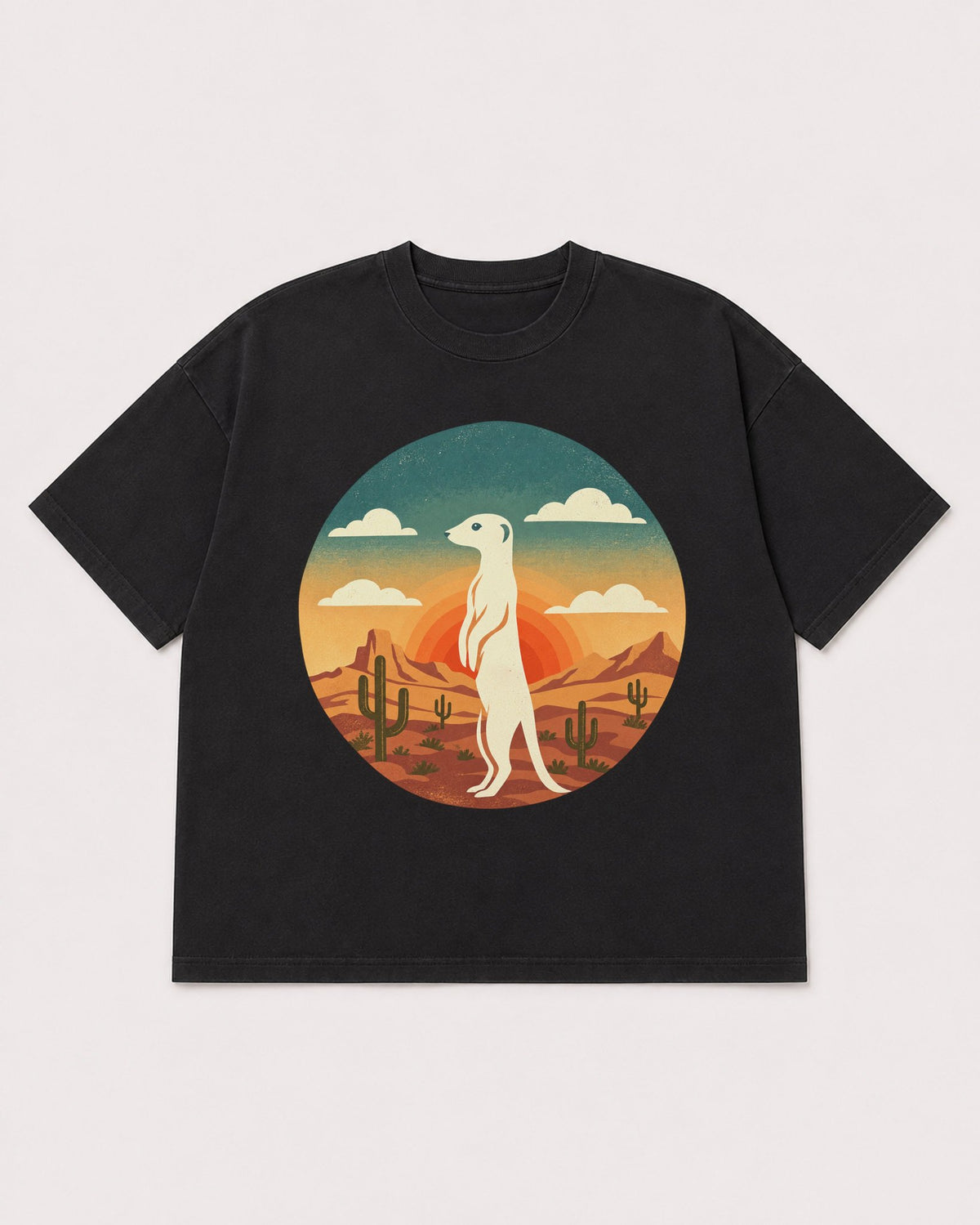 Mockup Boxy Heavyweight Tee Black product