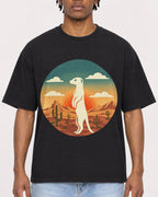 Mockup Boxy Heavyweight Tee Black male close-up 05