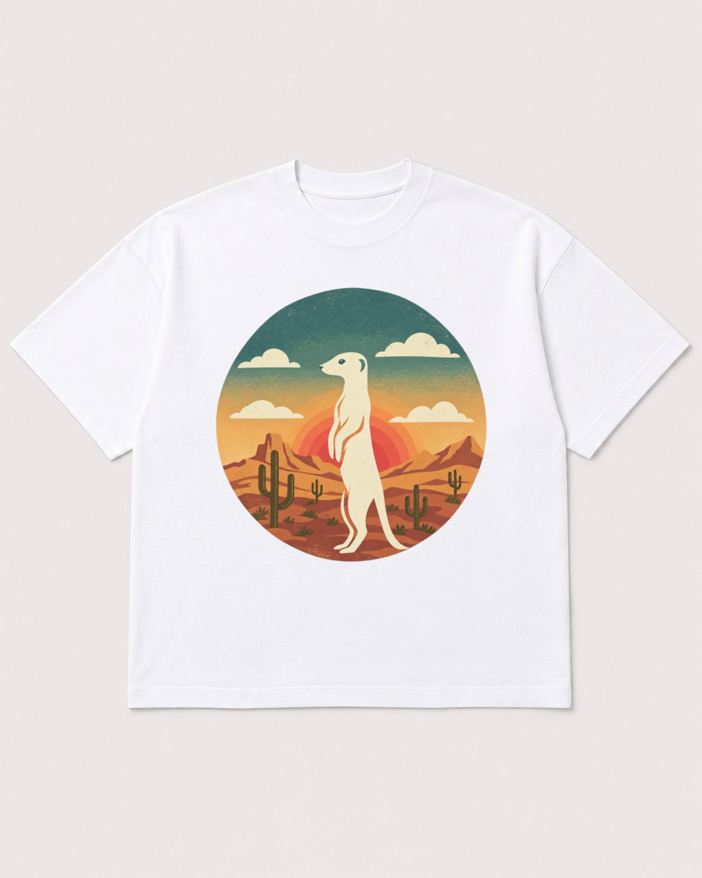 Mockup Boxy Heavyweight Tee White product