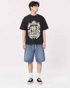 Mockup Boxy Heavyweight Tee Black male full-body 31