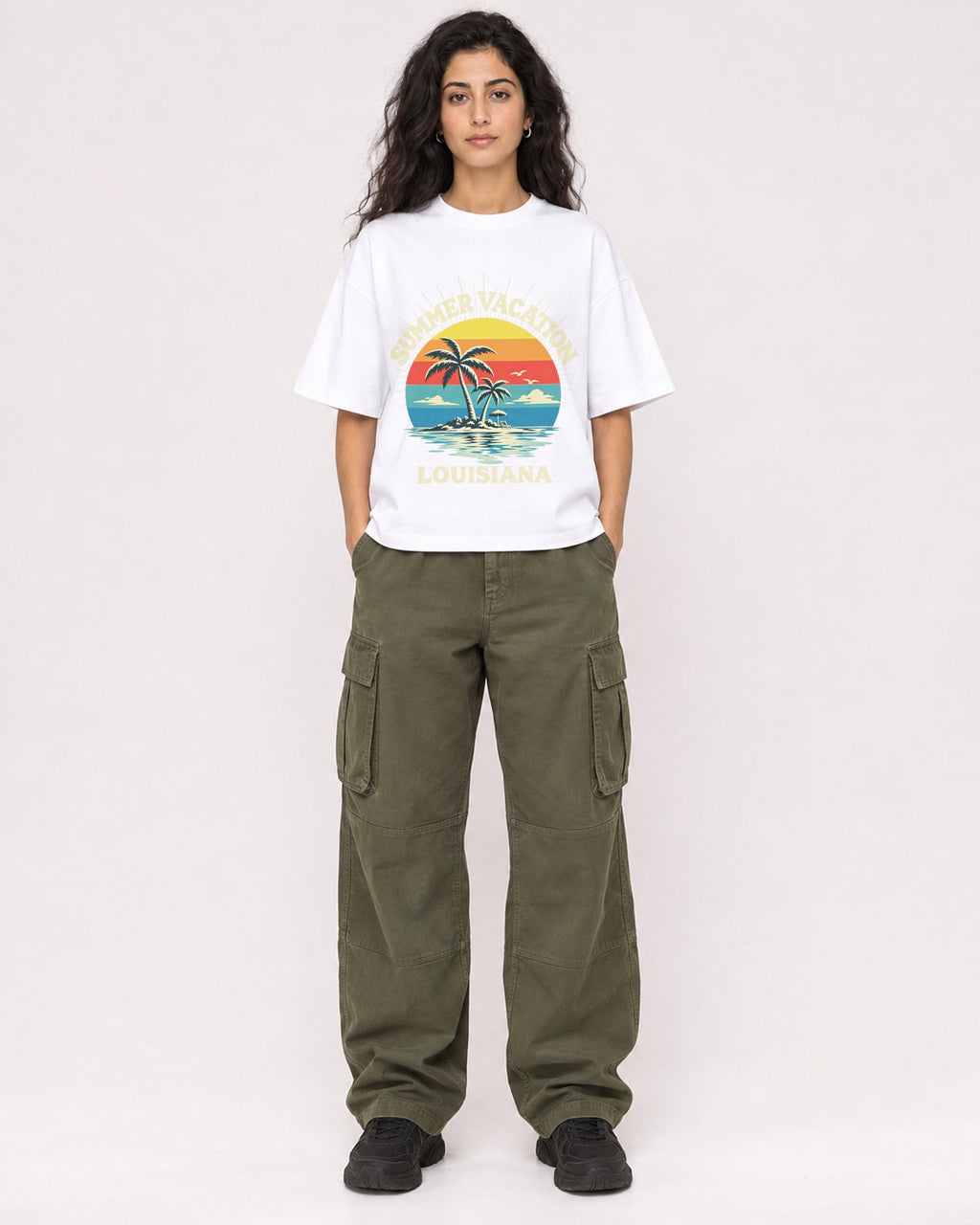 Mockup Boxy Heavyweight Tee White female full-body 07