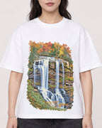 Mockup Boxy Heavyweight Tee White female close-up 03