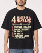 Mockup Boxy Heavyweight Tee Black male close-up 22