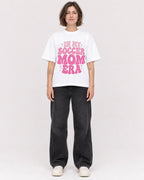 Mockup Boxy Heavyweight Tee White female full-body 18