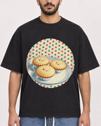 Mockup Boxy Heavyweight Tee Black male close-up 07