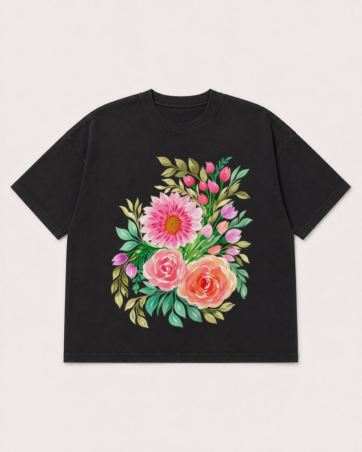 Mockup Boxy Heavyweight Tee Black product