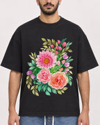 Mockup Boxy Heavyweight Tee Black male close-up 07