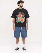 Mockup Boxy Heavyweight Tee Black male full-body 07