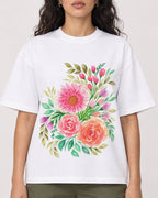 Mockup Boxy Heavyweight Tee White female close-up 07