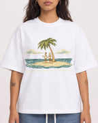 Mockup Boxy Heavyweight Tee White female close-up 06