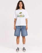 Mockup Boxy Heavyweight Tee White female full-body 06